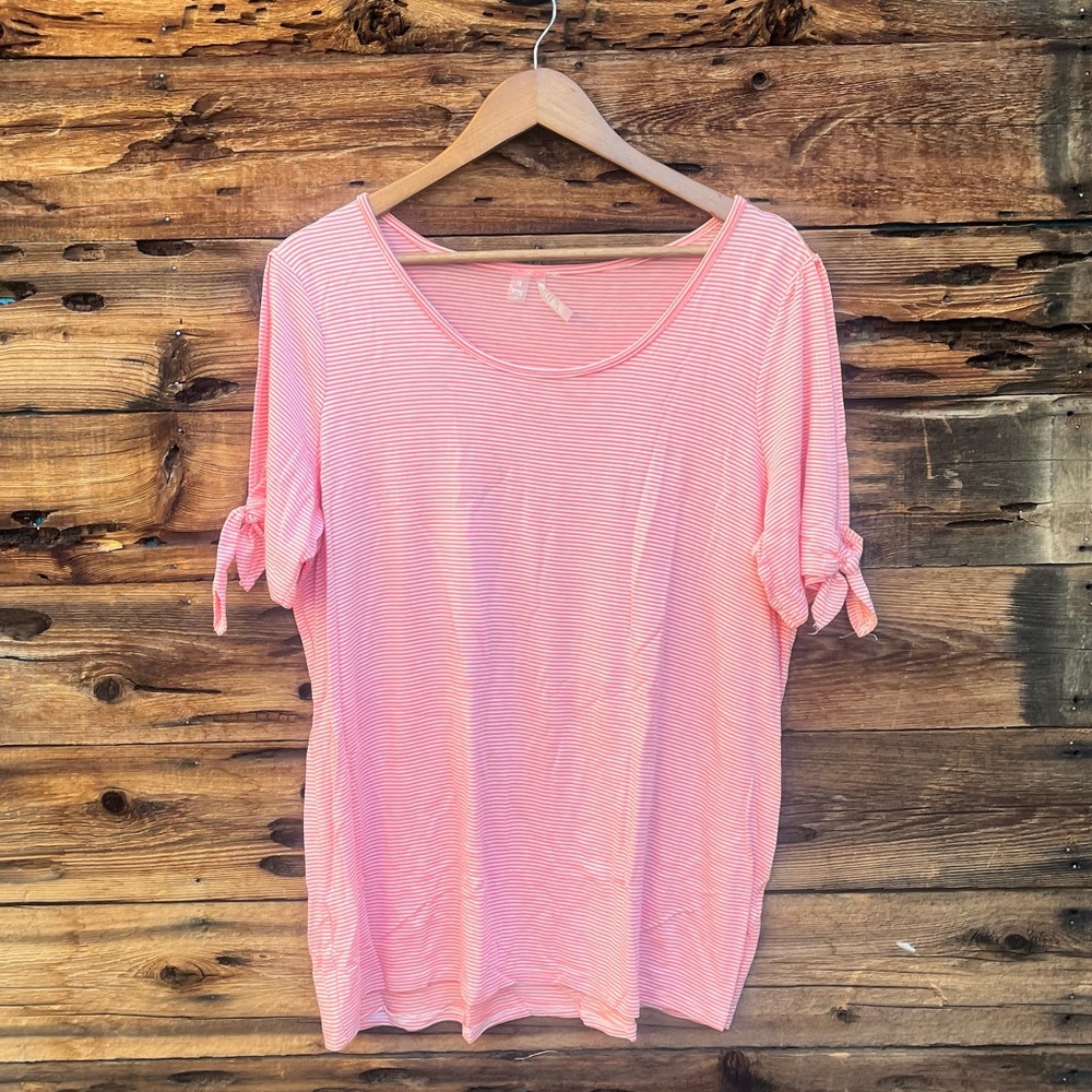 SILVERWEAR | Pink Striped Women's Top 1X